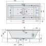 Polysan Marlene 78731HA wanna z hydromasażem 200x90 cm prostokątna zdj.2