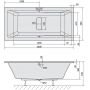 Polysan Marlene 78731 wanna prostokątna 200x90 cm zdj.2