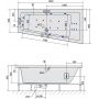 Polysan Andra 78771HA wanna z hydromasażem 180x90 cm narożna asymetryczna zdj.2