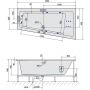 Polysan Andra 78771H wanna z hydromasażem 180x90 cm narożna asymetryczna zdj.2