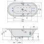 Polysan Viva 79119HA wanna z hydromasażem 175x80 cm owalna zdj.2