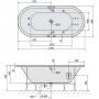 Polysan Viva 79119H wanna z hydromasażem 175x80 cm owalna zdj.2