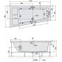 Polysan Andra 81111H wanna z hydromasażem 170x90 cm narożna asymetryczna zdj.2