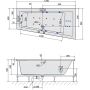 Polysan Andra 81511HA wanna z hydromasażem 170x90 cm narożna asymetryczna zdj.2