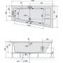 Polysan Andra 81511H wanna z hydromasażem 170x90 cm narożna asymetryczna zdj.2