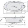 Polysan Stadium 82111H wanna z hydromasażem 190x95 cm owalna zdj.2