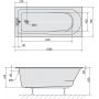 Polysan Lisa 85111S wanna prostokątna slim 150x70 cm zdj.2