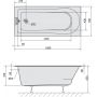 Polysan Lisa 86111S wanna prostokątna slim 160x70 cm zdj.2