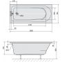 Polysan Lisa 86111 wanna prostokątna 160x70 cm zdj.2
