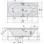 Polysan Viva 88119HA wanna z hydromasażem 175x80 cm prostokątna zdj.2