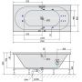 Polysan Viva 88119H wanna z hydromasażem 175x80 cm prostokątna zdj.2