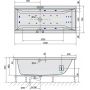 Polysan Cleo 93611HA wanna z hydromasażem 160x75 cm prostokątna zdj.2