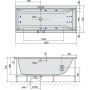 Polysan Cleo 93611H wanna z hydromasażem 160x75 cm prostokątna zdj.2