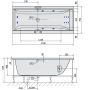 Polysan Cleo 94611H wanna z hydromasażem 170x75 cm prostokątna zdj.2