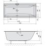 Polysan Cleo 94611S wanna prostokątna slim 170x75 cm zdj.2