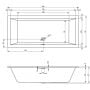 Riho Rethink Cubic B110013005 wanna prostokątna 200x90 cm biała zdj.2