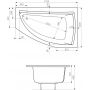 Roca Aquamarina A24T245000 wanna z hydromasażem 175x100 cm asymetryczna biała zdj.2