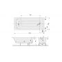 Sanplast Basic Line 610450004001000 wanna prostokątna 150x70 cm biała zdj.2