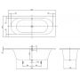 Villeroy & Boch Loop & Friends UBA180LFO2V01 wanna prostokątna 180x80 cm zdj.2