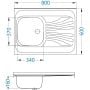 Alveus Classic 1009328KF zlewozmywak stalowy 80x60 cm zdj.2