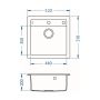 Alveus Formic 4402081 zlewozmywak granitowy 52x51 cm zdj.2