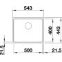 Blanco Subline 500-IF 525997 zlewozmywak granitowo-stalowy 54.3x44.3 cm zdj.3