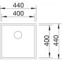 Blanco Zerox 400-U 521558 zlewozmywak stalowy 44x44 cm zdj.2