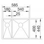 Blanco Zerox 340/180-U 521613 zlewozmywak stalowy 58.5x44 cm zdj.2