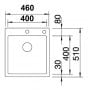 Blanco Claron 400-IF/A 521632 zlewozmywak stalowy 51x46 cm zdj.2