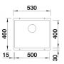 Blanco Subline 500-U 527170 zlewozmywak granitowy 53x46 cm biały zdj.2