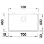 Blanco Subline 700-U 527804 zlewozmywak granitowy 73x46 cm beżowy zdj.2