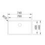 Blanco Claron 700-U 527835 zlewozmywak stalowy 74x44 cm czarny zdj.2