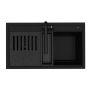 Elleci Best LGB13040 zlewozmywak granitowy 79x51 cm czarny zdj.3