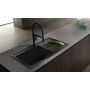 Elleci Best LGB13040 zlewozmywak granitowy 79x51 cm czarny zdj.6