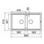 Elleci Best LKB45086 zlewozmywak granitowy 86x51 cm czarny zdj.2