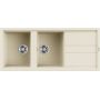 Elleci Best LGB50062 zlewozmywak granitowy 116x51 cm biały zdj.1