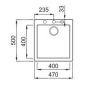 Elleci Quadra LKQ10288 zlewozmywak granitowy 50x47 cm zdj.2