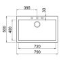 Elleci Quadra LKQ13088 zlewozmywak granitowy 79x50 cm zdj.2