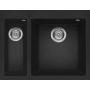Elleci Quadra LGQ15040 zlewozmywak granitowy 59x50 cm czarny zdj.1