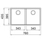 Elleci Quadra LKQ35096BSO zlewozmywak granitowy 76x43.5 cm biały zdj.2