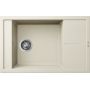 Elleci Unico LGU30562 zlewozmywak granitowy 78x50 cm biały zdj.1