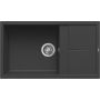 Elleci Unico LGU41040 zlewozmywak granitowy 86x50 cm czarny zdj.1