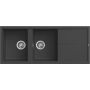 Elleci Unico LGU50040 zlewozmywak granitowy 116x50 cm czarny zdj.1