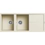 Elleci Unico LGU50062 zlewozmywak granitowy 116x50 cm biały zdj.1