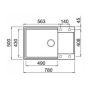 Elleci Easy LMY31079 zlewozmywak granitowy 78x50 cm zdj.2