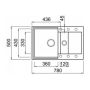 Elleci Easy LGY32540 zlewozmywak granitowy 78x50 cm czarny zdj.2