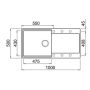 Elleci Easy LGY48043 zlewozmywak granitowy 100x50 cm beżowy zdj.2