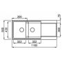 Elleci Easy LGY50068 zlewozmywak granitowy 116x50 cm biały zdj.2