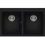 Elleci Quadra LKQ35086 zlewozmywak granitowy 79x50 cm czarny zdj.1
