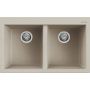 Elleci Quadra LKQ35095 zlewozmywak granitowy 79x50 cm beżowy zdj.1